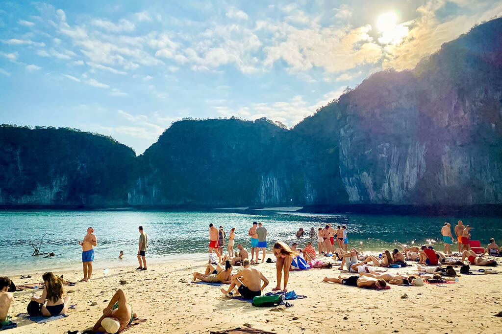 Swim in refreshing waters surrounded by breathtaking Halong Bay scenery