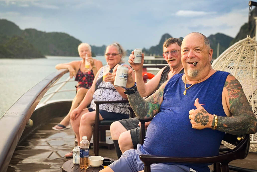 Feel the fresh sea breeze on the cruise deck