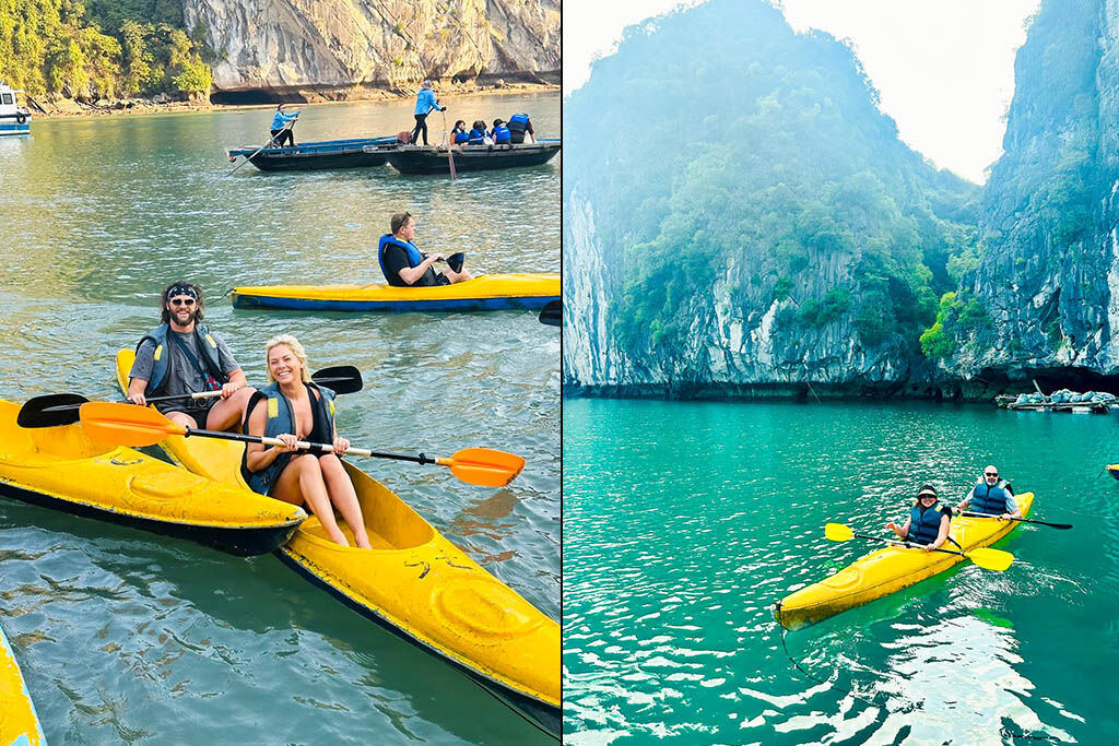 Kayak between limestone cliffs and discover peaceful corners of the bay