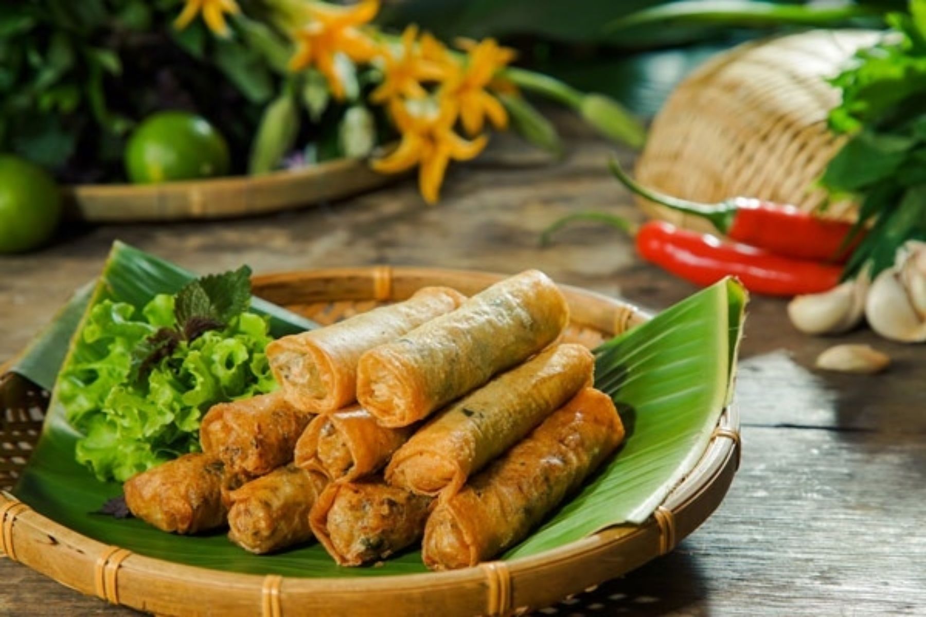 Hanoi Food Tour spring-rolls