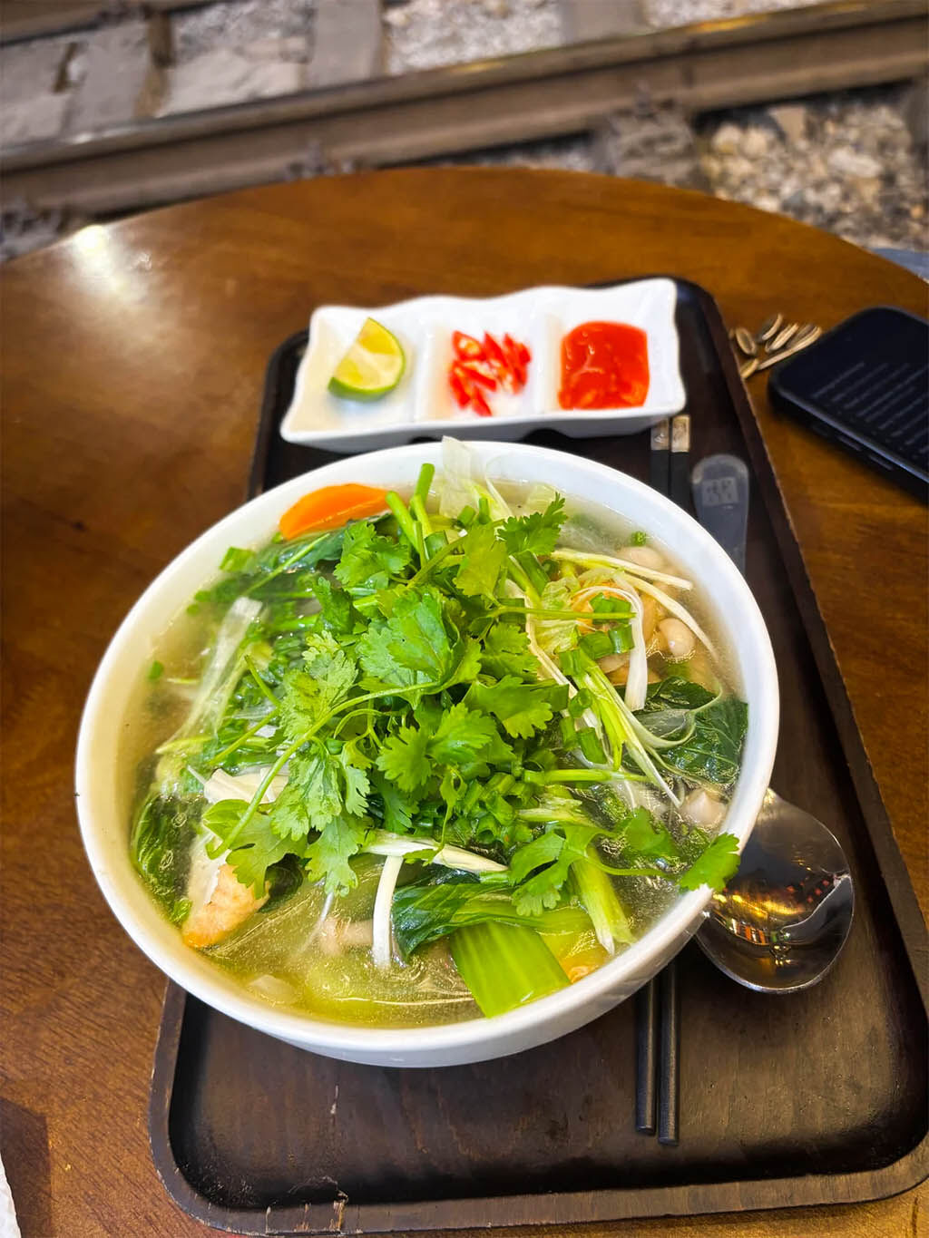 Savor authentic pho from a local stall