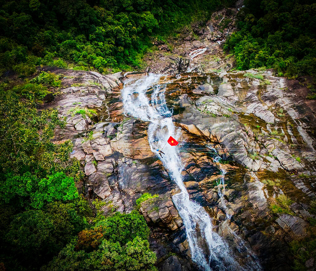 Waterfalls in Bach Ma National Park, Hue City
