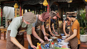 Hue Cooking Class Group of tourists