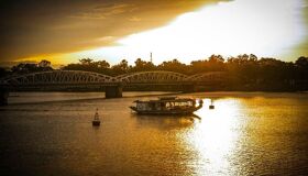 Perfume River and tourist Boat, Hue City