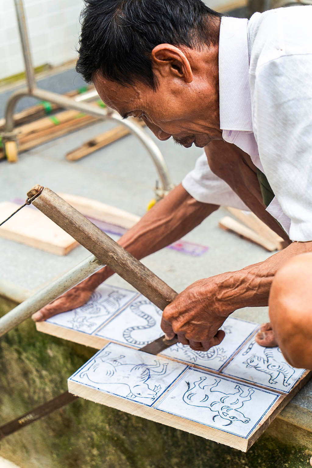 Paper making at Sinh Village, Hue Imperial City
