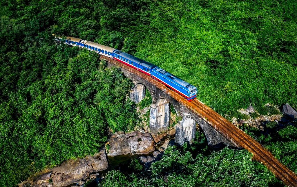 Railway passing Hue Imperial City, Hai Van Pass