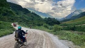 Motorbike to Kuangsi Waterfalls near Luang Prabang, Laos