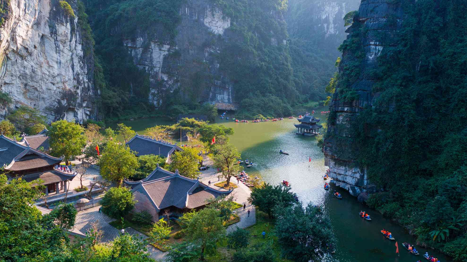 Begin exploration with Vietnam’s tranquil karst atmosphere