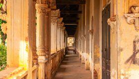Pakse Ancient Pillars at Temple