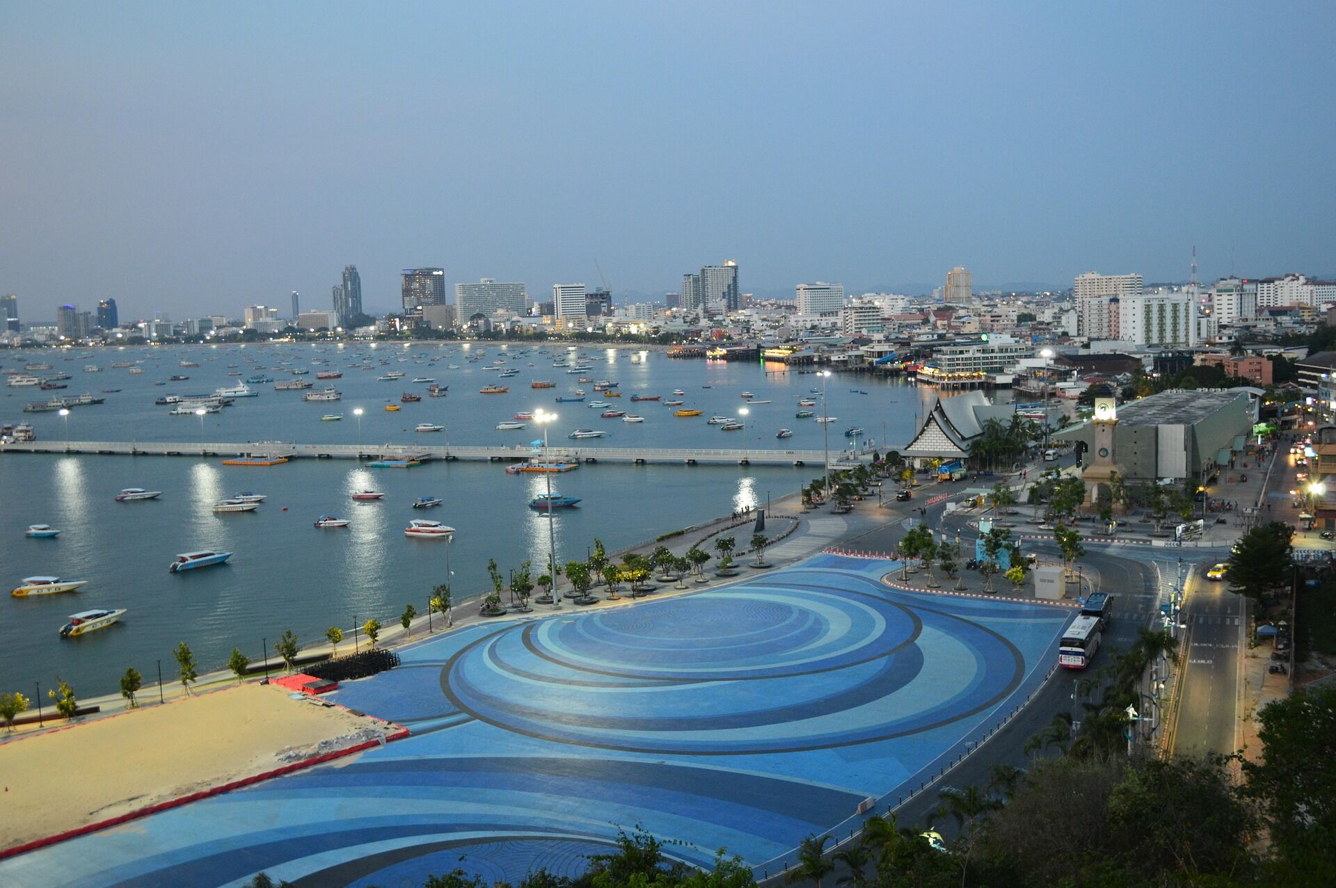 Pattaya Beach and City View