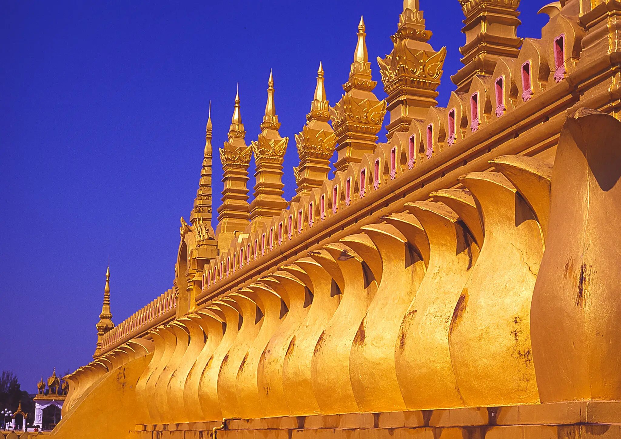 Marvel at Laos’s iconic national symbol glowing in the sun