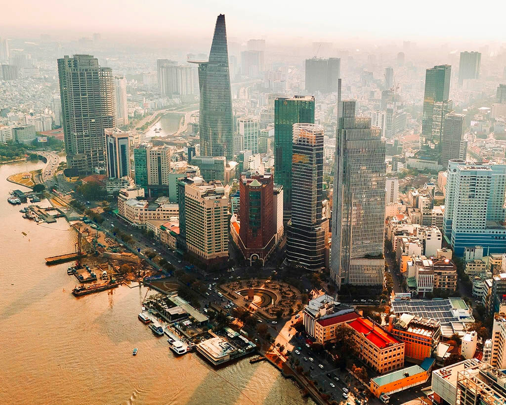 Experience the vibrant lights of modern Saigon