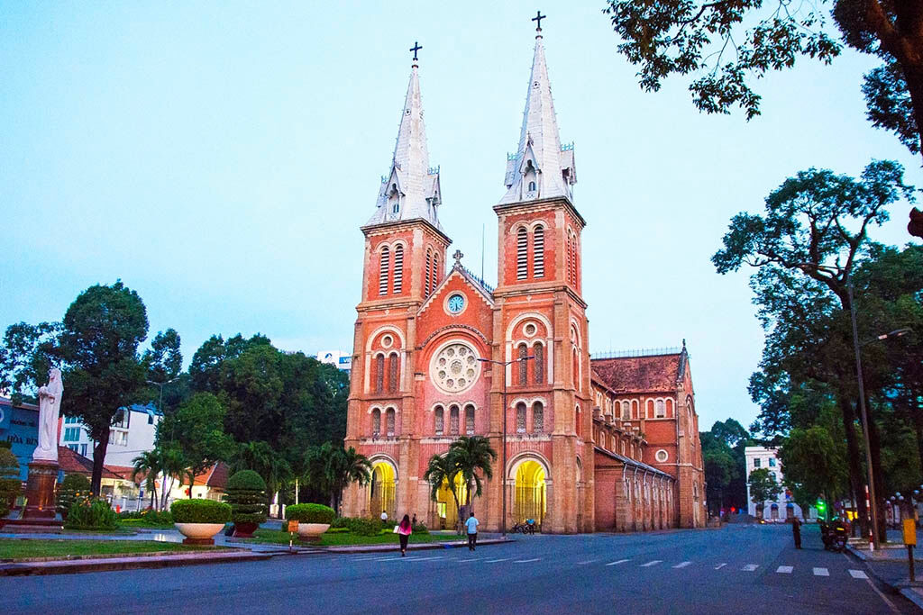 Admire the iconic French colonial architecture