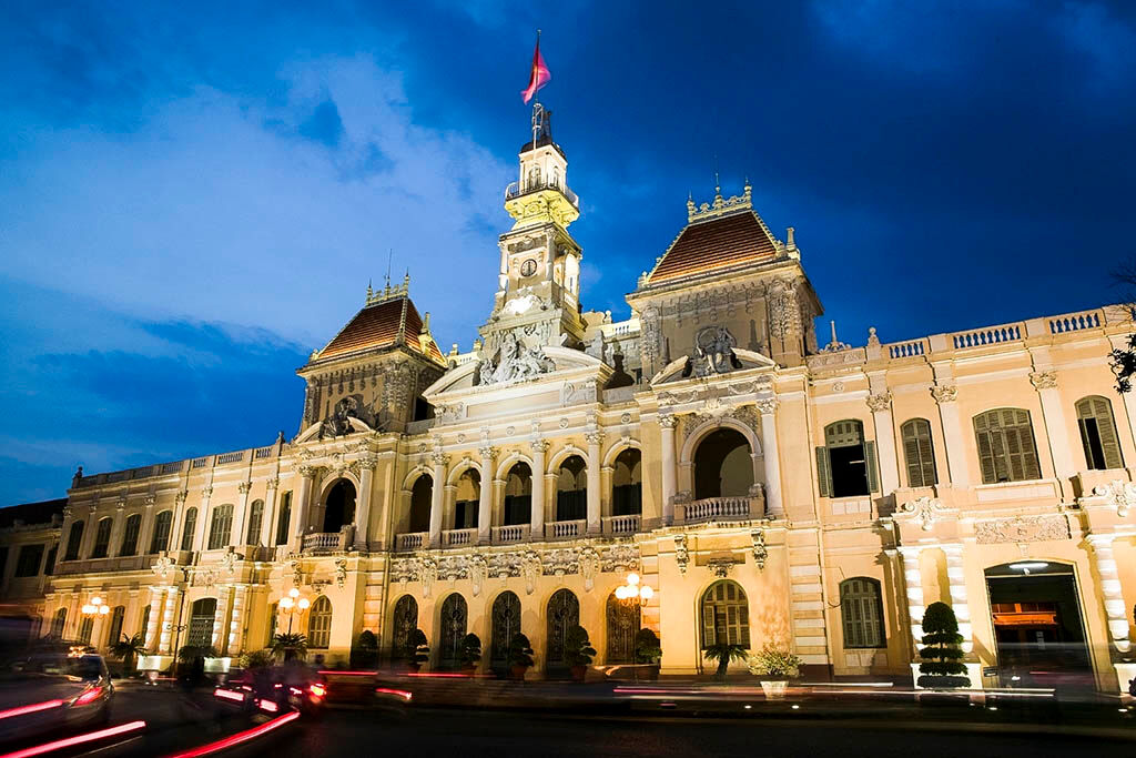 Saigon-HCMC Center by night