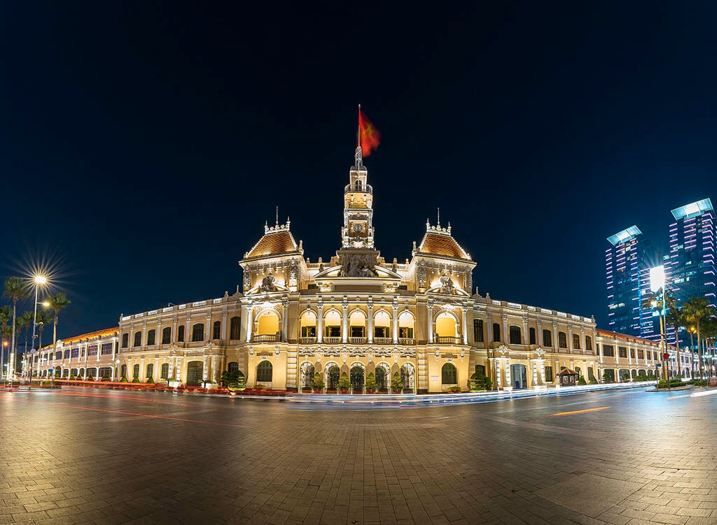Saigon-HCMC Center by night