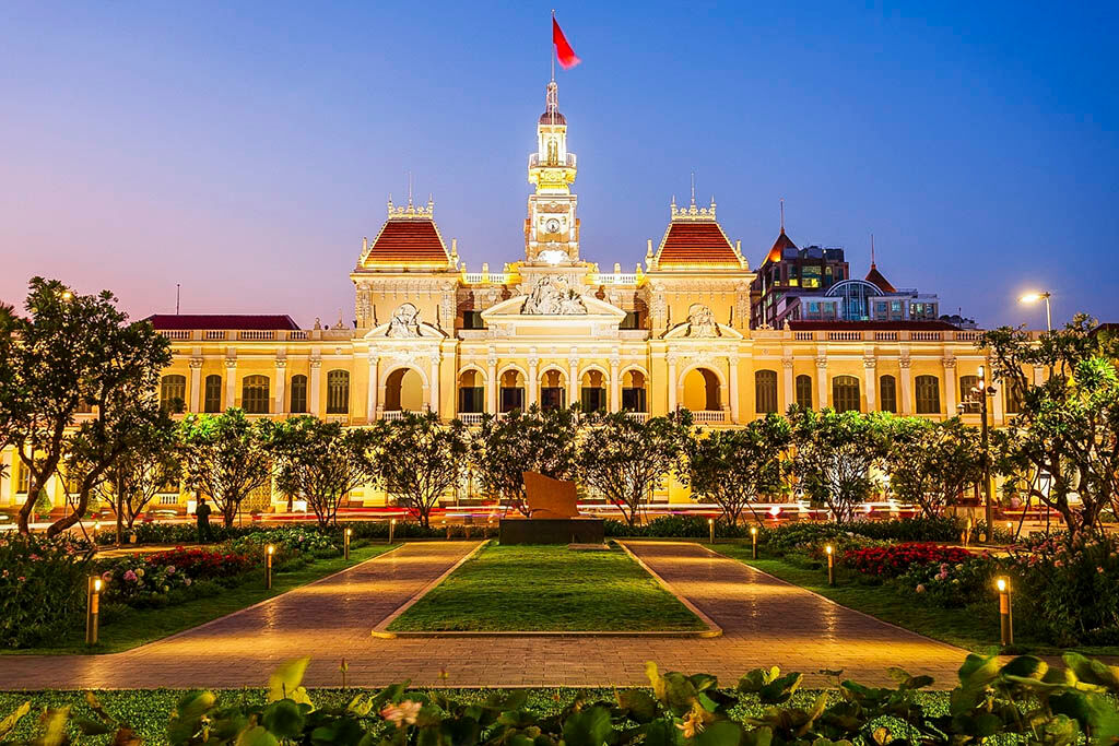 Saigon-HCMC Downtown by night