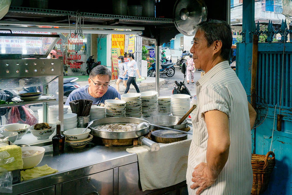 Savor authentic Vietnamese pho from a local vendor