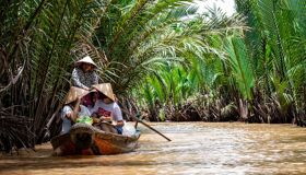 Sampan Mekong River Vietnam