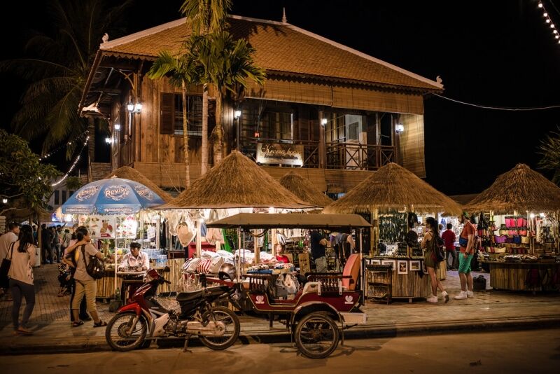 Immerse in the vibrant colors and flavors of the night market