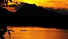 Sunset on Mekong River Laos