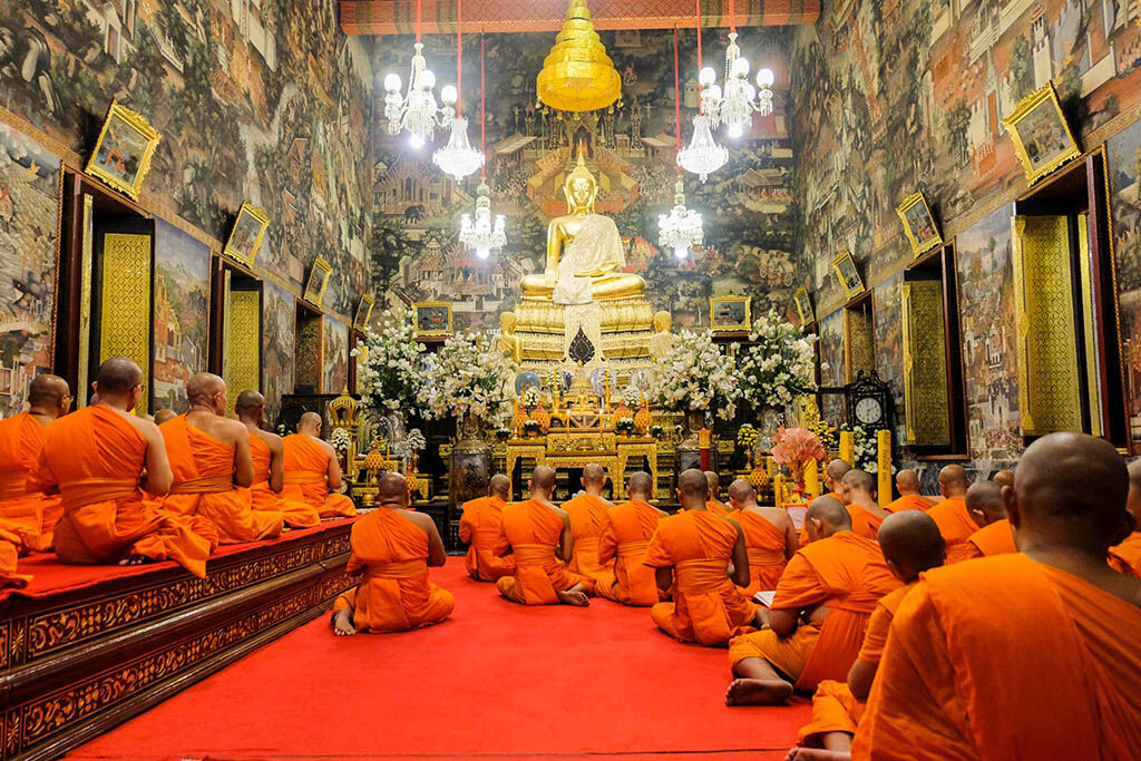 Immerse in the spiritual glow of the Temple of Dawn