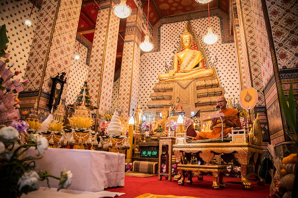 Immerse in the spiritual glow of the Temple of Dawn