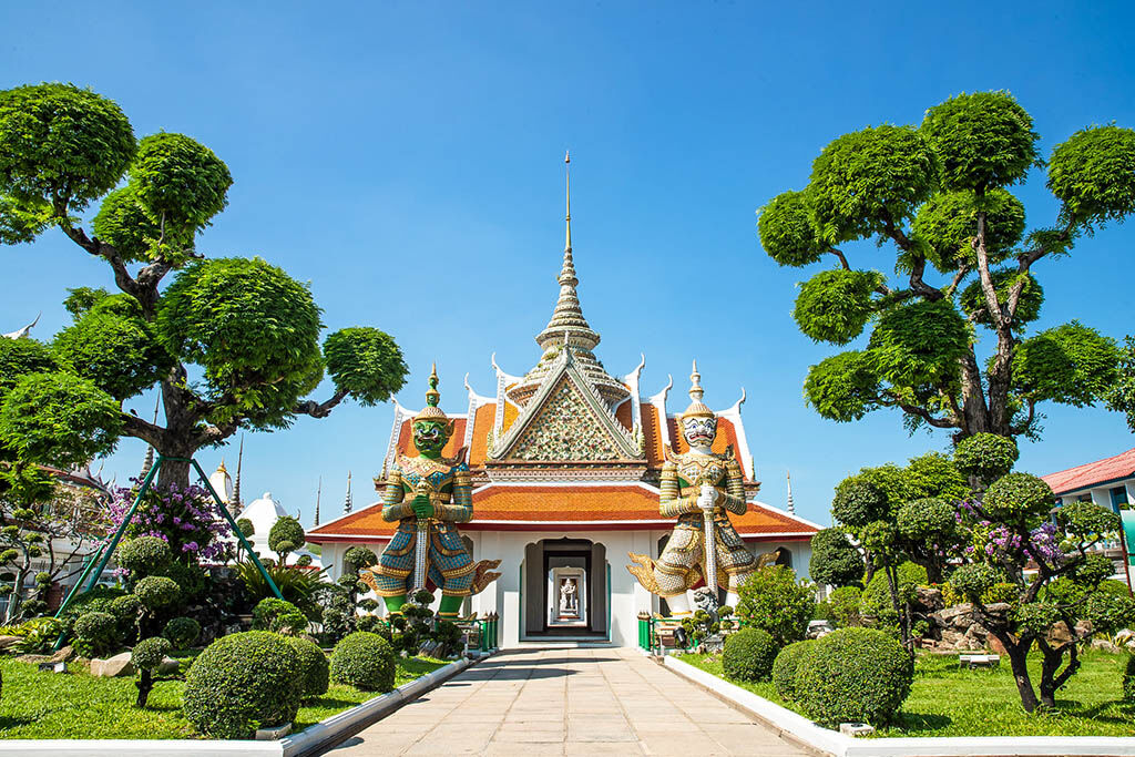 Immerse in the spiritual glow of the Temple of Dawn