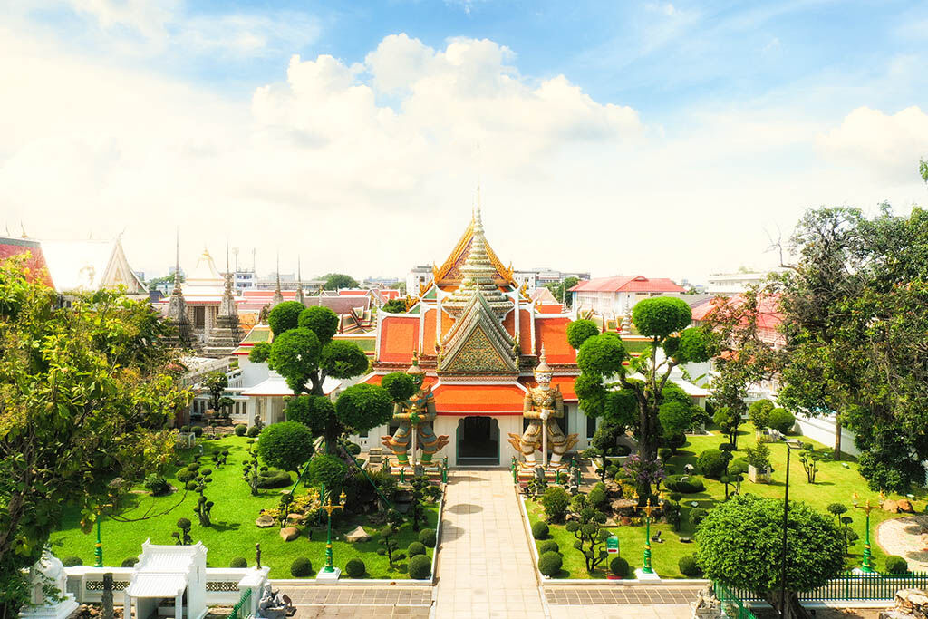 Immerse in the spiritual glow of the Temple of Dawn
