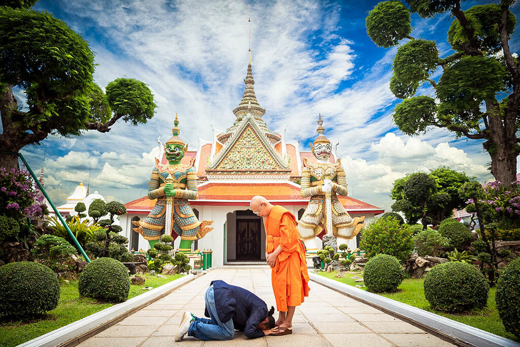 Immerse in the spiritual glow of the Temple of Dawn