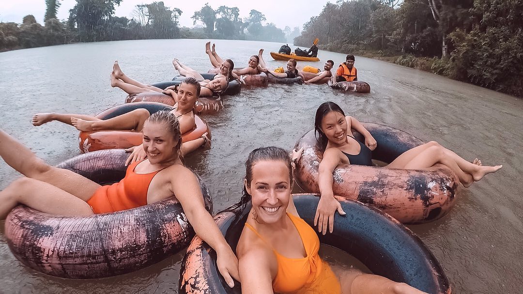 Tourists at Vang Vieng