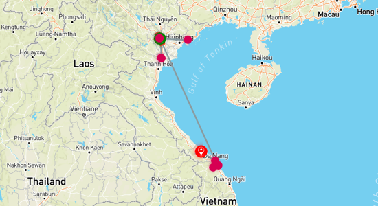 Map of Essence of Vietnam: Discover Hanoi, Halong Bay, Hoi An, and Hue 10-Day