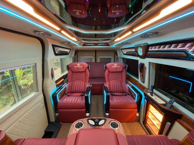 Mini Bus Vietnam Interior from Sapa to Bac Ha Sunday Market
