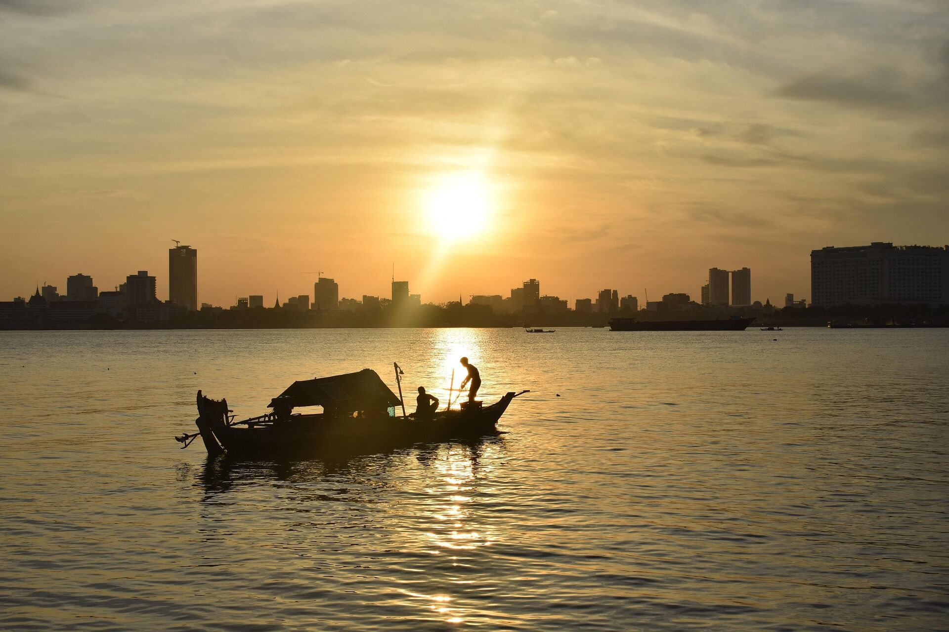 Relax with a peaceful sunset cruise on the river