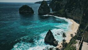 Bali Beach and Rock Indonesia