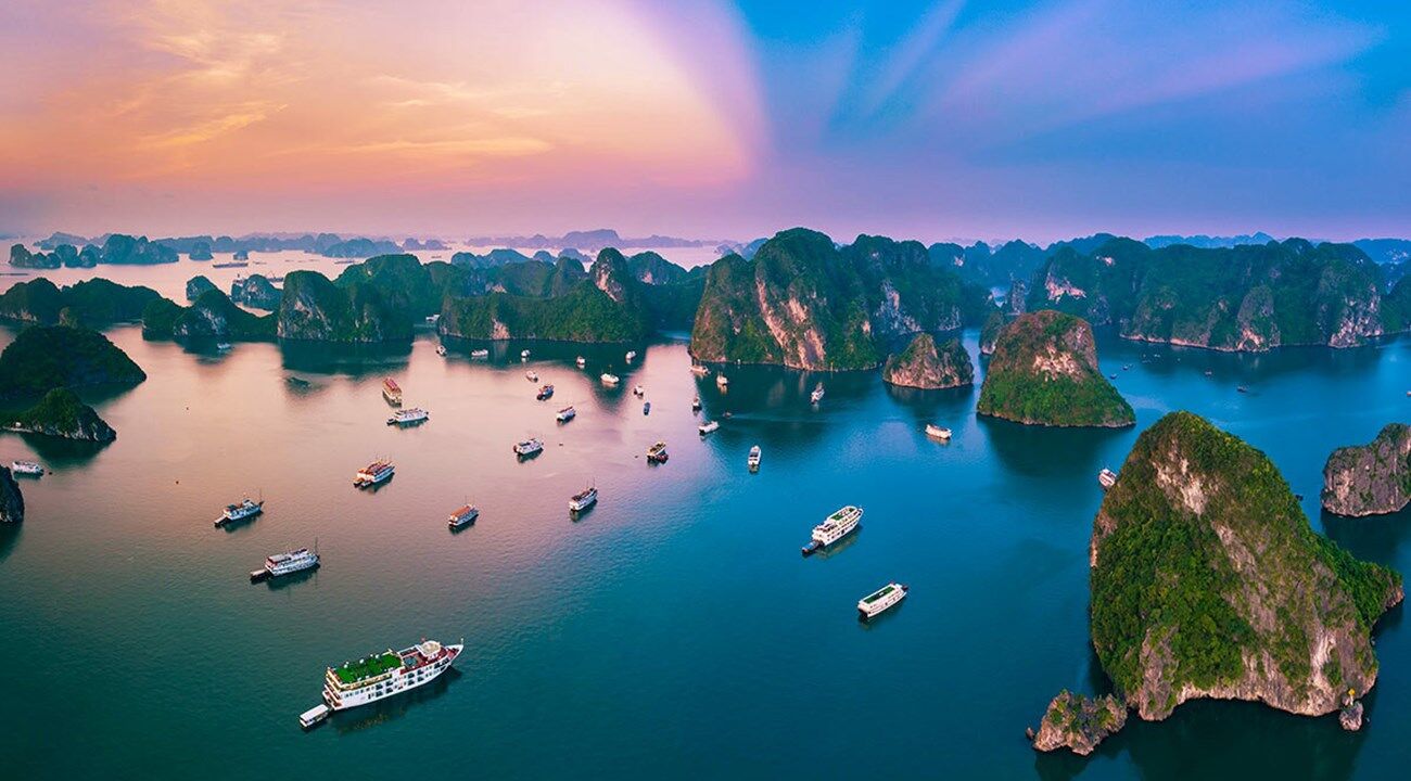 Begin your exploration with Halong Bay’s mystical ambiance