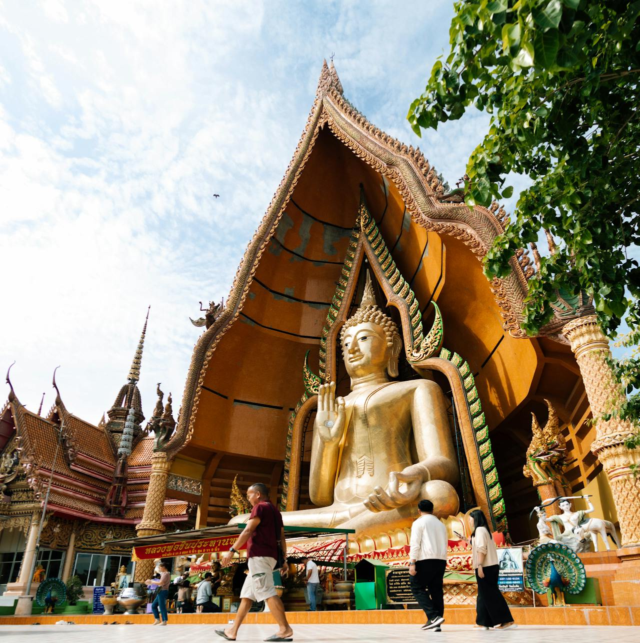Golden Buddhist Statue at Muang Sing, Laos