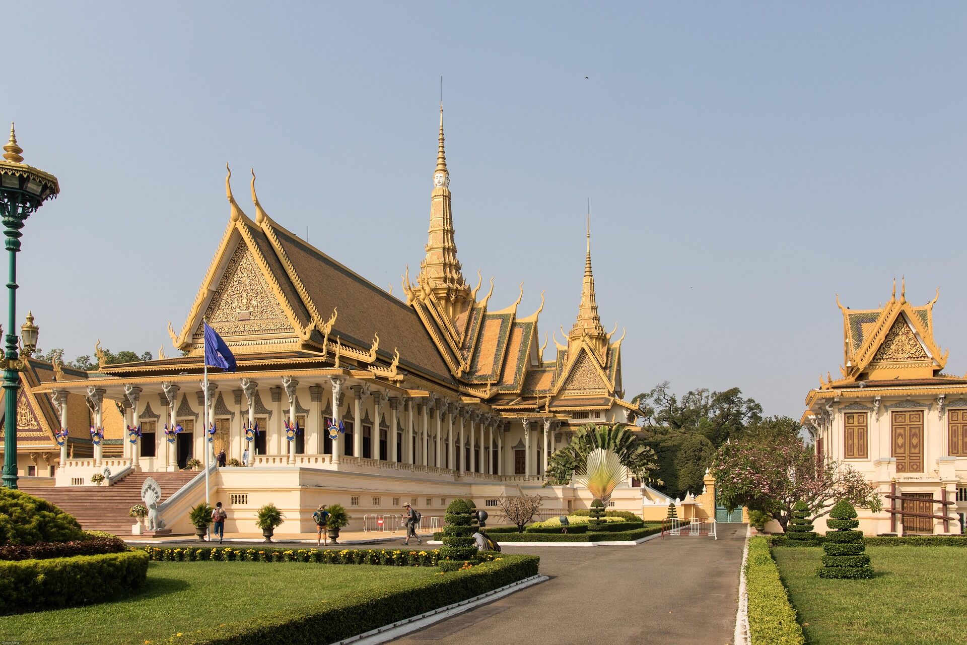 Admire the stunning Khmer architecture and silver pagoda