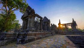 Preah Vihear Temple under sunrise