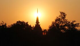 Sukhoithai Sunset on Pagoda