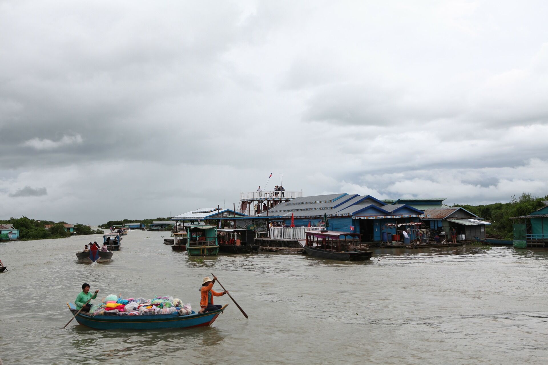 Experience daily life on the water in a floating community