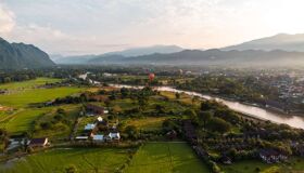 Vang Vieng Panorama and Overview
